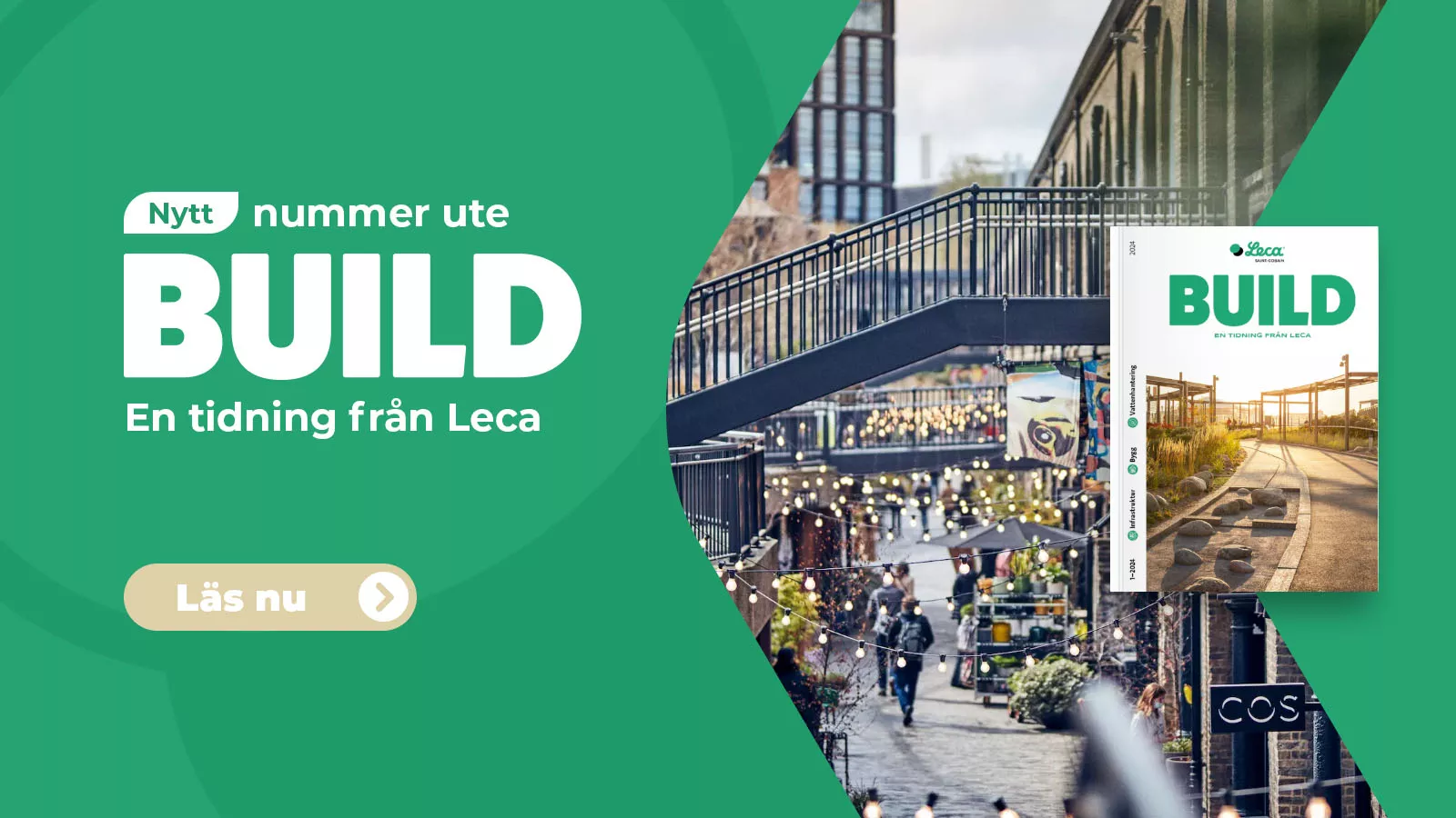 Kampanjbild för lanseringen av tidningen BUILDS första numer 2024